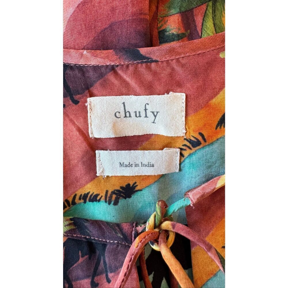 Chufy Oasis Desert Camel Print Boho Tunic Mini Dress Coverup Resortwear Small - Picture 6 of 7